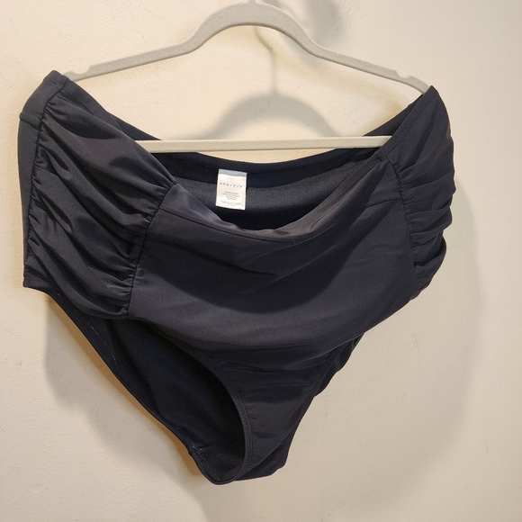 AVA & VIV Plus Sizr Black High-Waisted Bikini Bottom 20W/22W - Picture 3 of 8